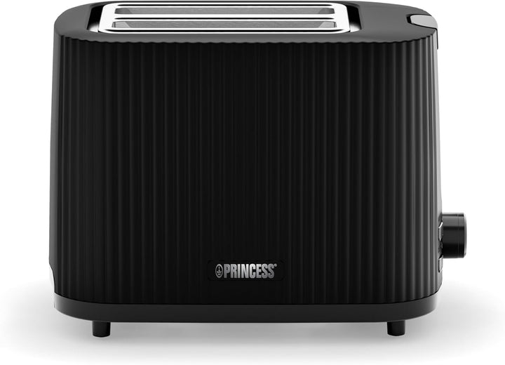 Princess Toaster Wave Edelstahl-Optik, 2 Scheiben, 7 Bräunungsstufen, Auftau- und Aufwärmfunktion, K
