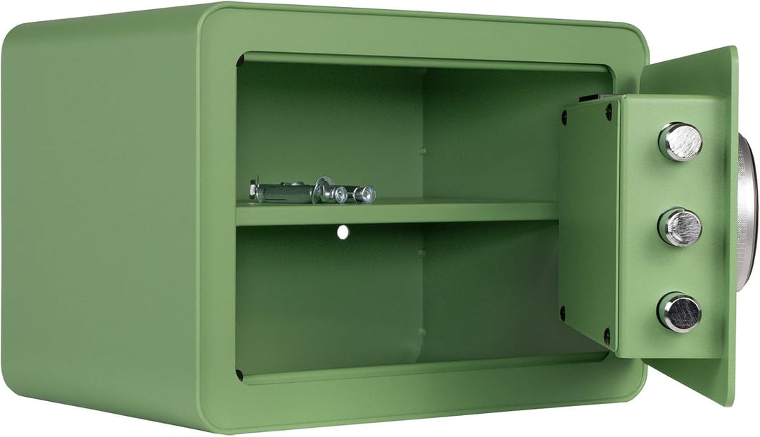 Rottner Möbeltresor Vintage-Green Stahl Elektronikschloss Fingerprint mechanische Notöffnung Innenbe