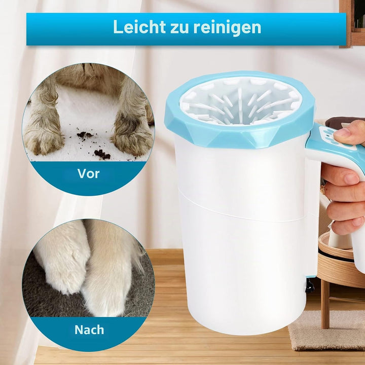MYPIN Automatischer Hundepfotenreiniger, 7.4V Rechargeable Dog Paw Washer Cup, 2 in 1 Tragbarer Haus