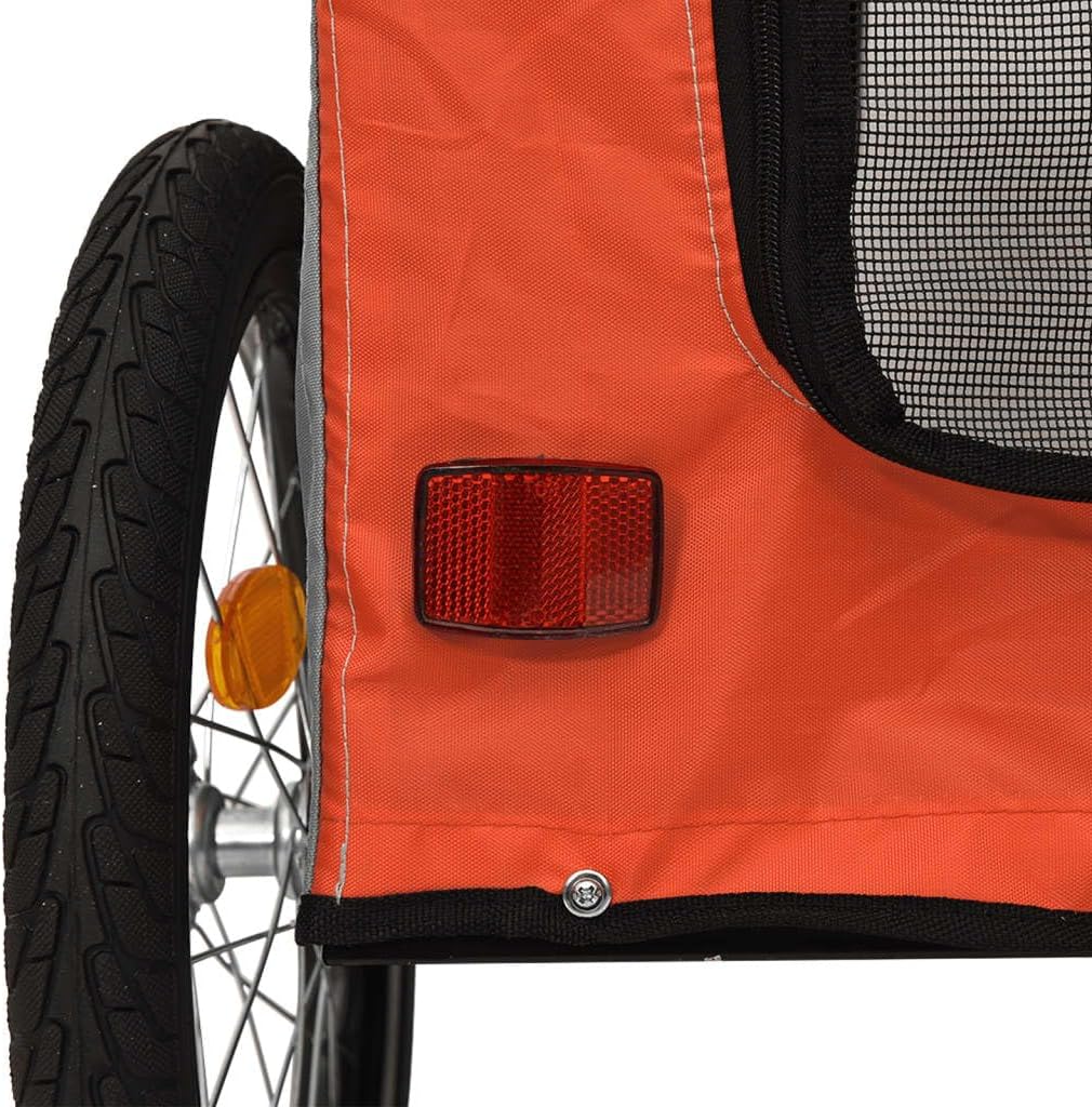 vidaXL TiertransportHaustierwagenOutdoor-Träger 63 x 121 x 65 cm Orange, 63 x 121 x 65 cm Orange