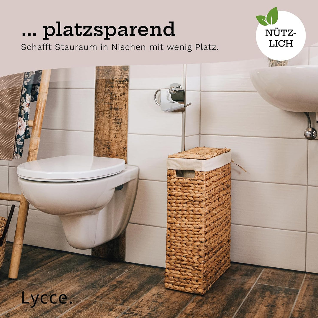 Lycce Wäschekorb mit Deckel 27L Nischenwäschekorb, natur (Gr. 1) Grösse 1, Grösse 1