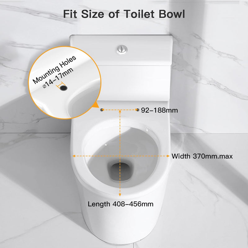 Pipishell Toilettendeckel, WC Sitz mit Absenkautomatik, Quick-Release Funktion für einfach Reinigung