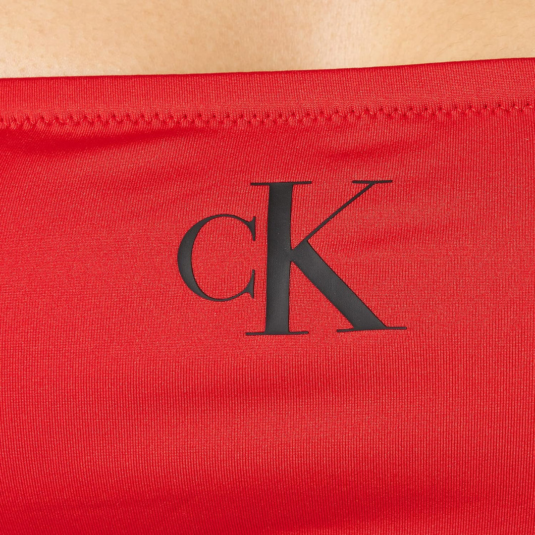 Calvin Klein Damen Bandeau Bikinioberteil Gepolstert L Cajun Red, L Cajun Red
