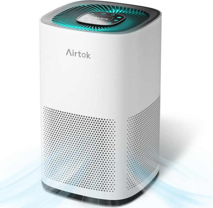 AIRTOK Luftreiniger, Luftreiniger Allergiker mit H13 Filter, für Räume bis zu 990Ft² (92㎡), HEPA Luf