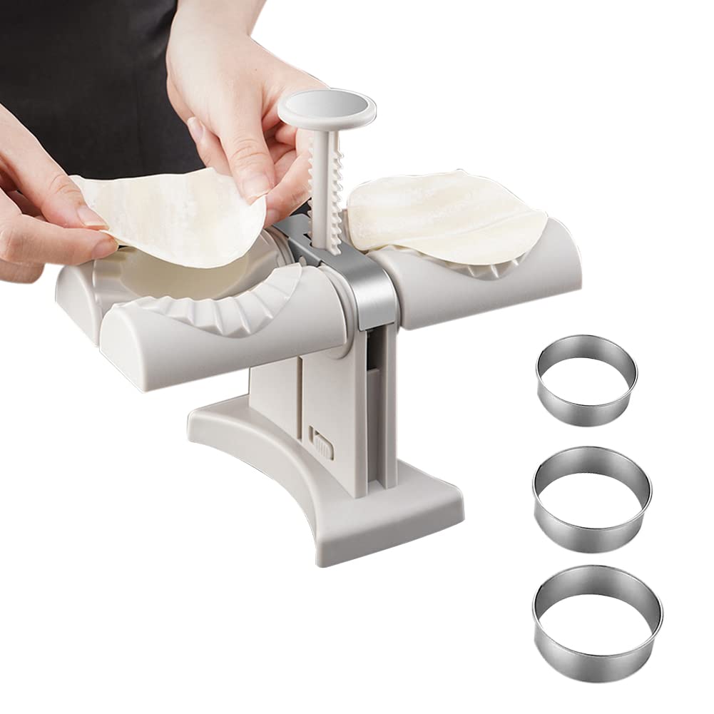 Knödelmacher Automatisch, Doppelkopf-Automatischer Knödelmacher Teigtaschenformer Ravioli Maker Edel