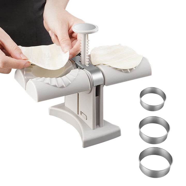 Knödelmacher Automatisch, Doppelkopf-Automatischer Knödelmacher Teigtaschenformer Ravioli Maker Edel