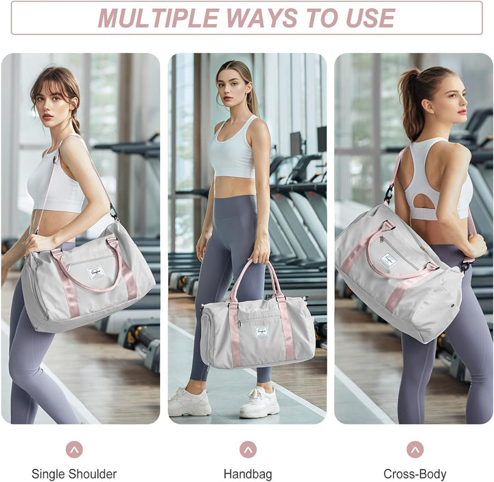 HYC00 Sport Duffel Bag Damen Handgepäck Sporttasche für Damen Herren mit Nassfach &amp; Schuhfach, Reise