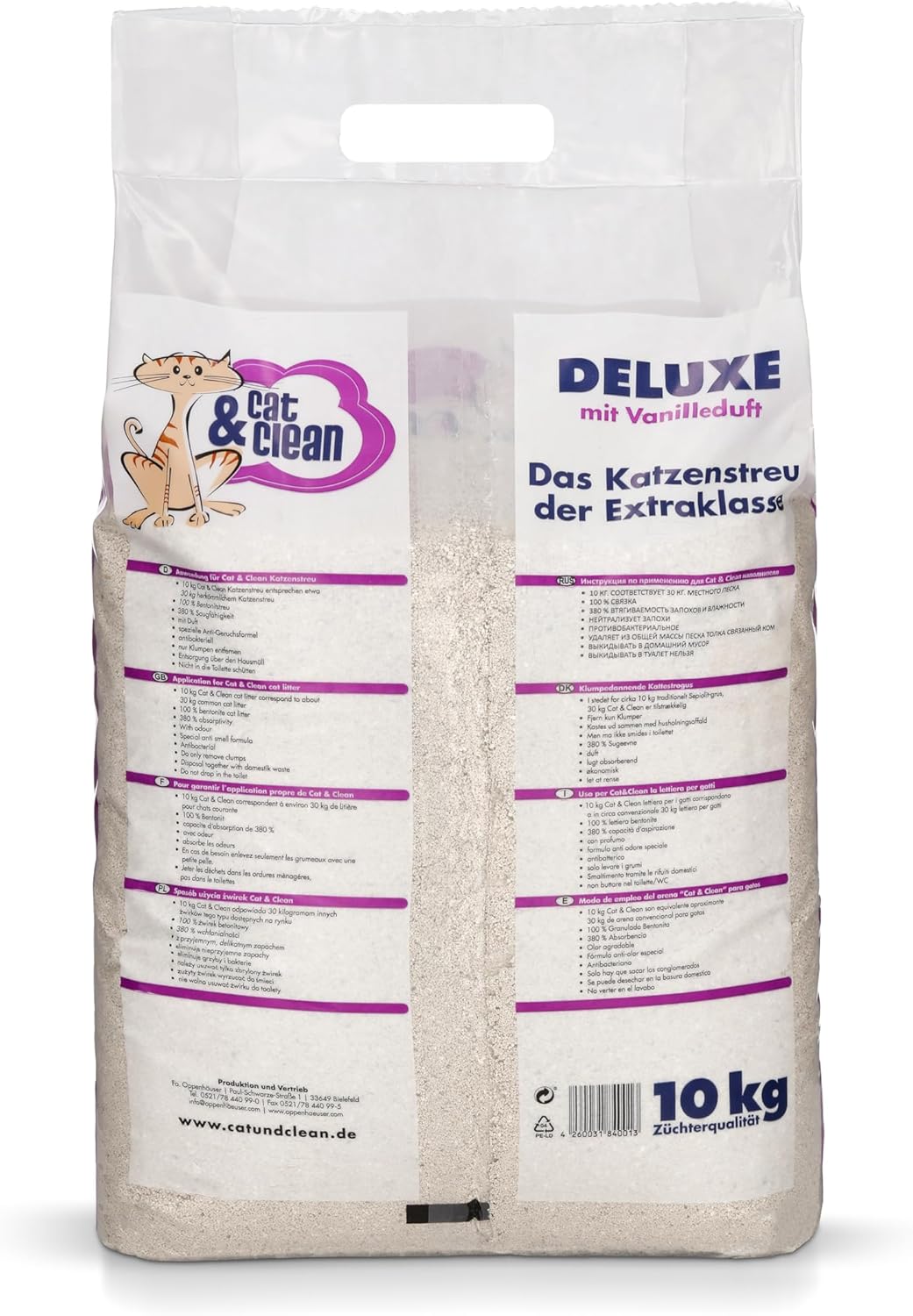Cat & Clean CCD10 deluxe mit Vanilleduft Deluxe Vanilleduft 10 kg (1er Pack), Deluxe Vanilleduft 10