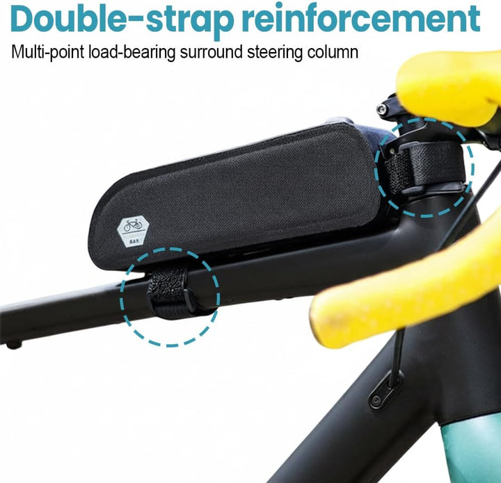 Rahmentasche, wasserdichte Fahrrad Oberrohrtasche,Zwei Montagemöglichkeiten mit Reissverschluss für