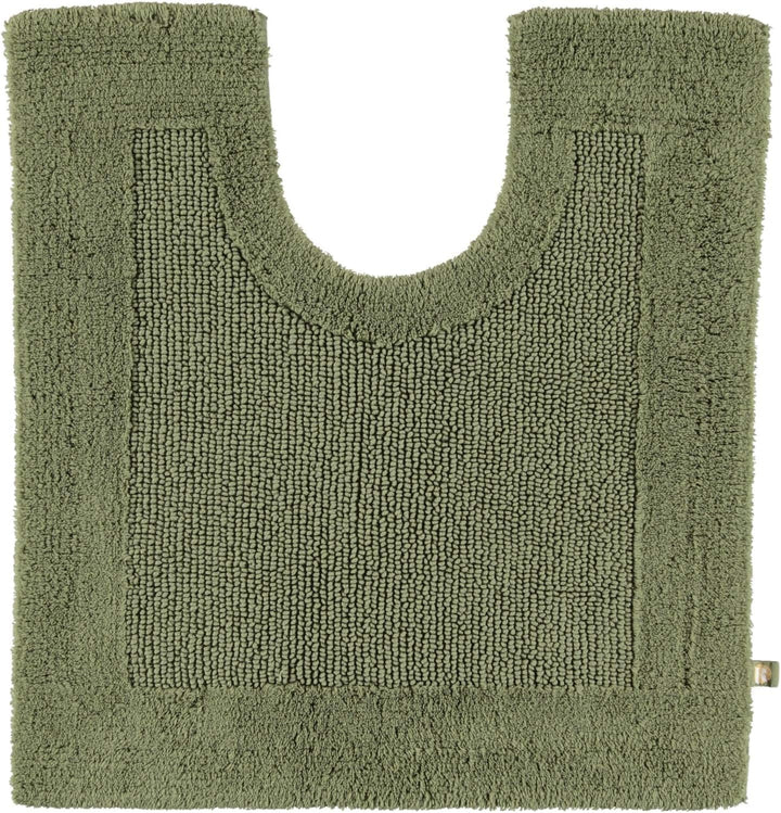 Rhomtuft Badteppiche Prestige Olive - 404 Toilettenvorlage mit Ausschnitt 60x60 cm, Toilettenvorlage