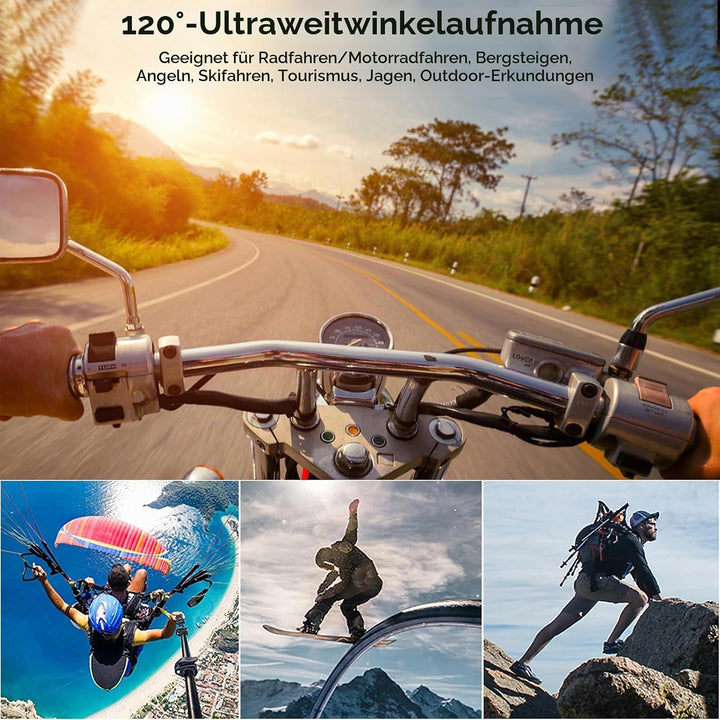 OBEST Action Cam Mini Helmkamera, Motorrad Dash Rekorder Outdoor wasserdicht Action Videokamera HD 1