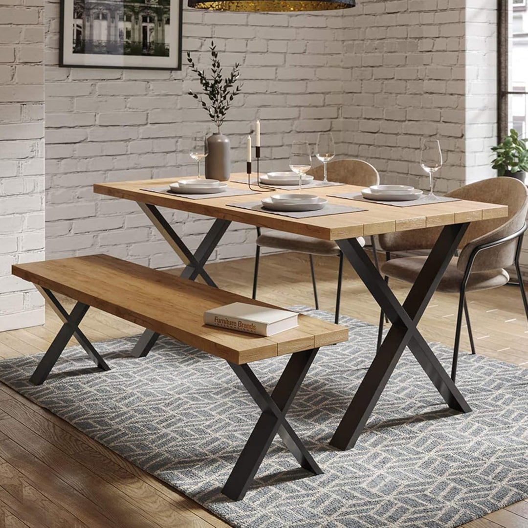 [en.casa] Tischgestell Maribo 72 x 55 cm Tischkufen im 2er Set für Esstische Tischbeine Möbelfüsse a