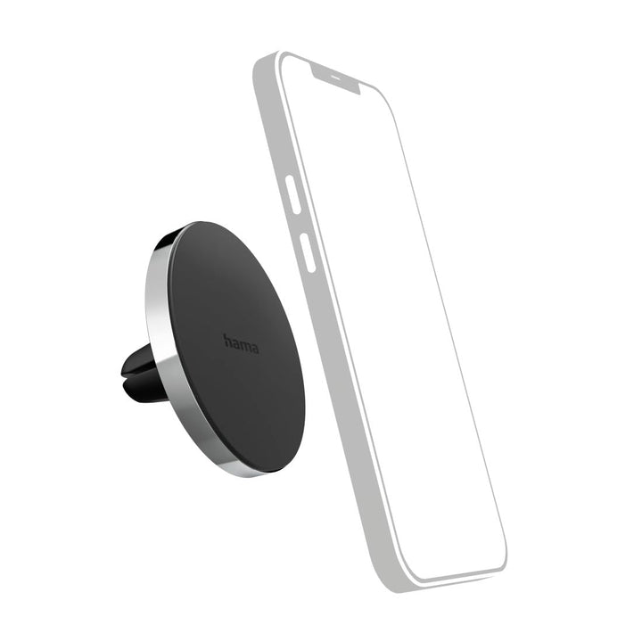 Hama Auto Handyhalterung „Lock“ für Lüftung, Magnet (Smartphone Halterung, Handyhalter, Kfz Halterun