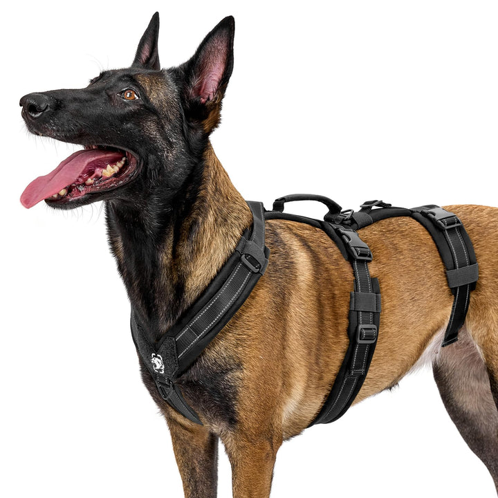 OneTigris Hundegeschirr, HOUNDLOCK Taktisches Geschirr Ausbruchsicher Einstellbar Weich Gepolstert B