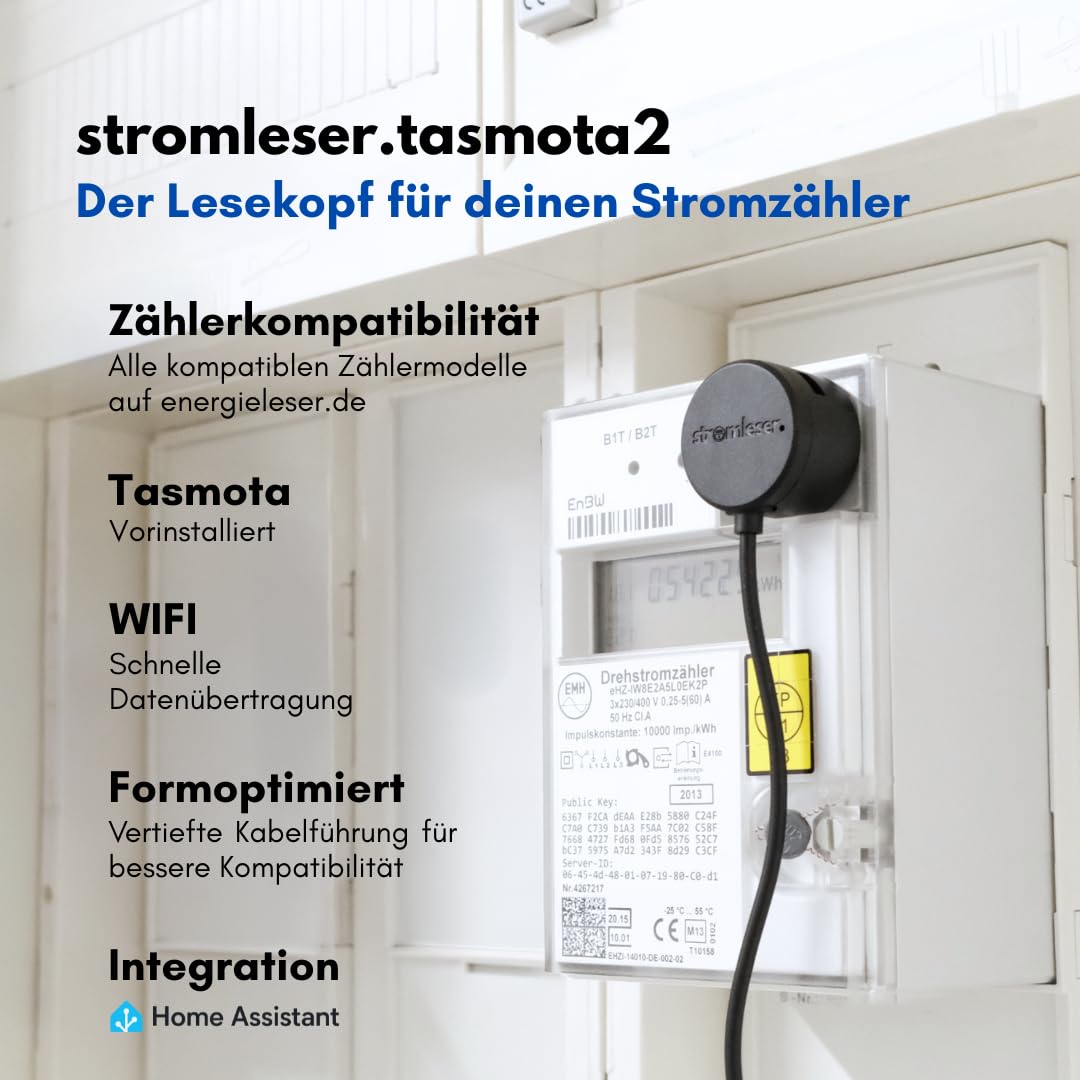 Stromleser WIFI smart meter IR Lesekopf Wlan Tasmota vorinstalliert inkl. Kabel
