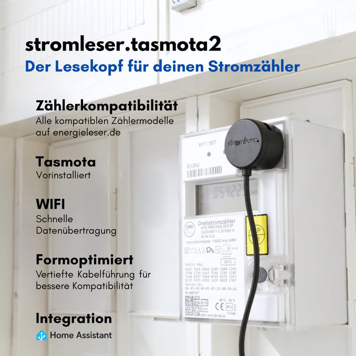 Stromleser WIFI smart meter IR Lesekopf Wlan Tasmota vorinstalliert inkl. Kabel