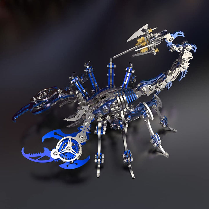 Bunte 3D-Metallpuzzles für Erwachsene, Skorpion-Metallmodellbau, DIY-Spielzeug, Edelstahl-Schreibtis
