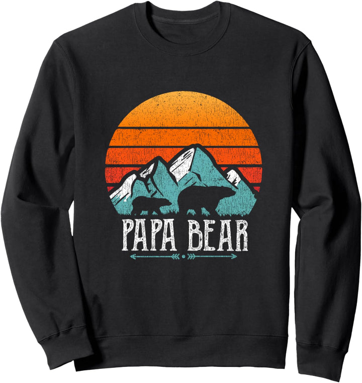 Papa Bär Vintage Daddy Vatertag Retro Papa Bear Sweatshirt