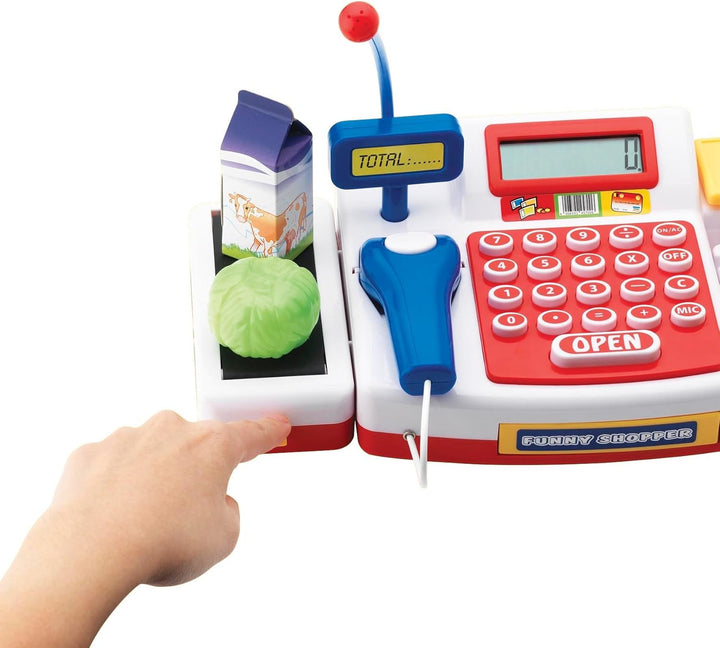 Simba 104525700 - Supermarktkasse mit Scanner Kinderspiel, Bunt, Supermarktkasse