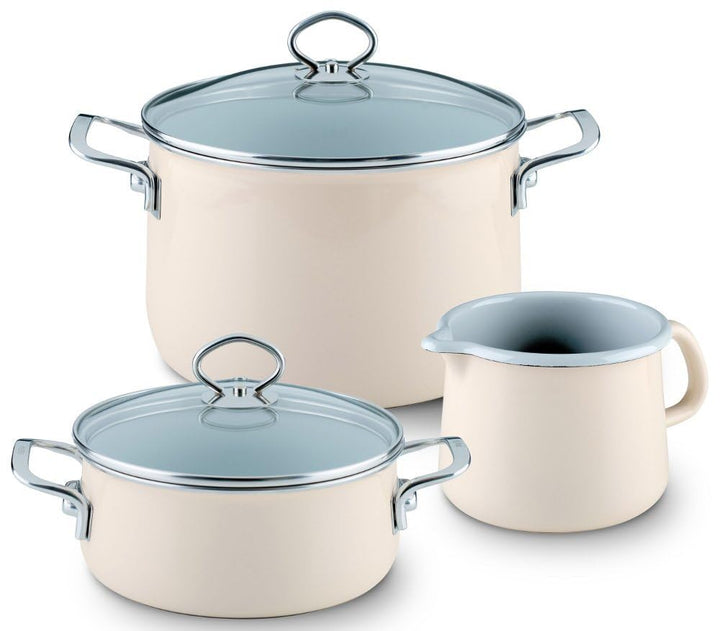 Riess, 0520-011, Starter-Set 3-teilig, NOUVELLE, AVORIO EXTRA STARK, bestehend aus: Fleischtopf 20 c