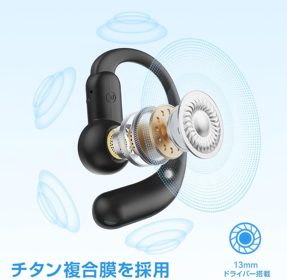Monster MS-AC550 Open-Ear Bluetooth 6.0 Kopfhörer, HiFi-Stereo-Sound, 13-mm-Lautsprecher, IPX4 Wasse