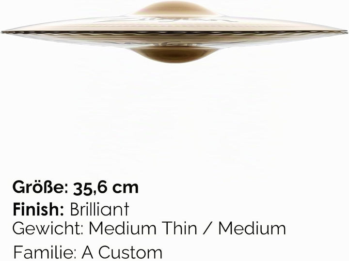 Zildjian A Custom Series - 14" Mastersound Hi-Hat Cymbals - Pair 14 Zoll Pair, 14 Zoll Pair