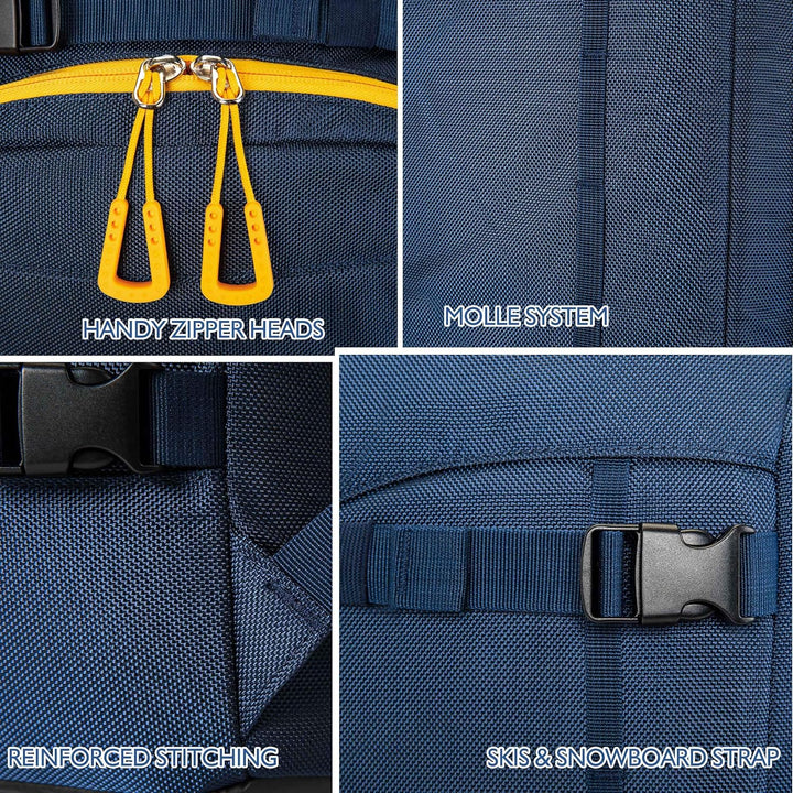 Unigear Skischuhtasche mit Helmfach und Rucksackgurten, Skirucksack Skischuhrucksack mit Helmtasche,