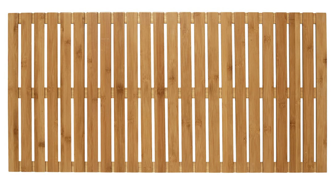 WENKO Baderost Bambus 100 x 50 cm, rutschfeste Badewannenmatte Antirutschmatte Mod. Indoor u. Outdoo
