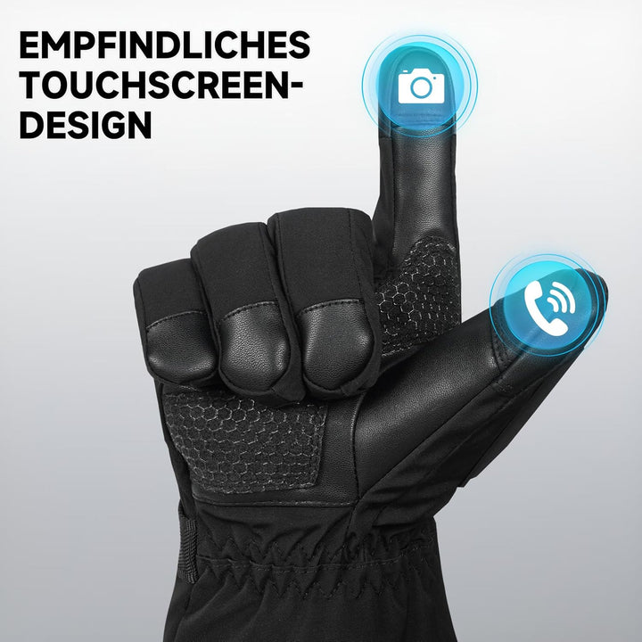 PEKWZIZ Beheizbare Handschuhe, 6000mAh Akku USB Beheizte Handschuhe für Damen Herren, 3 Heizstufen W