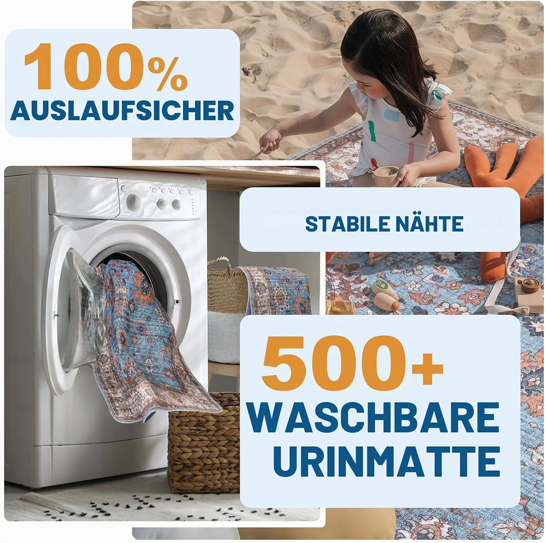 Waschbar Haustier-Urinunterlage, 2 Pack Wiederverwendbare Welpenunterlagen Matte für Hunde, Wiederve