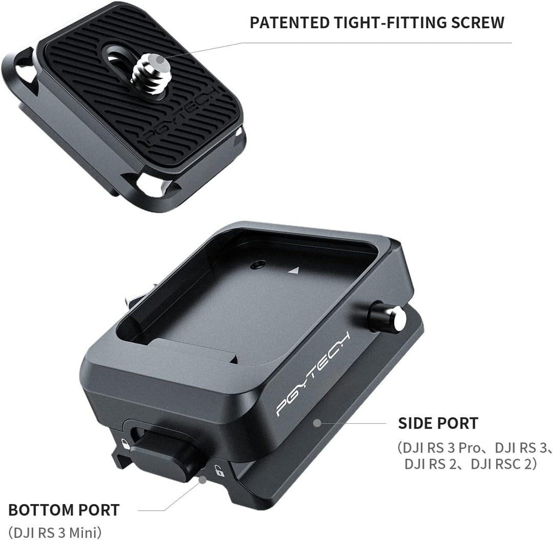 PGYTECH Kamera Schnellwechselplatte mit Klemme für DJI Ronin Stabilisator, Arca Swiss Schnellwechsel
