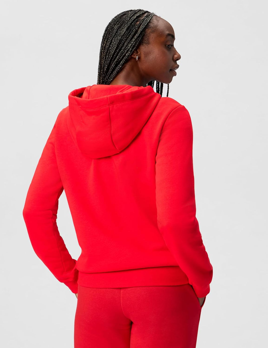 Nike Damen W NSW Club FLC Std Po HDY Hooded Long Sleeve TOP L University Red/White, L University Red