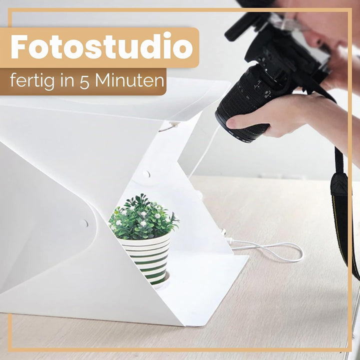 Retoo Fotobox Lichtbox Faltbare Mini Fotostudio Lichtzelt LED Beleuchtung Tragbare Faltbare Fotozelt