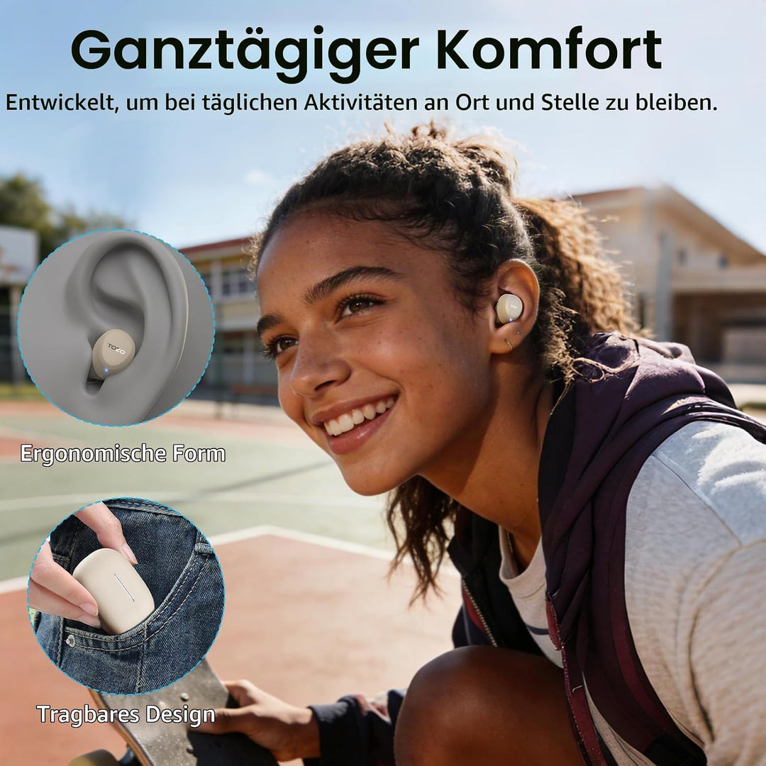 TOZO A1 Bluetooth Kopfhörer, Kopfhörer Kabellos Bluetooth 5.3 In Ear Kopfhörer mit APP Steuerung, 32