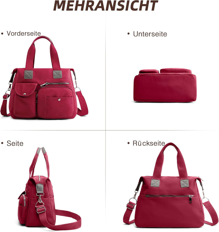 DIRRONA Elegant Damen Umhängetasche Gross Kapazität Handtasche Casual Reise Schultertasche Multi Tas