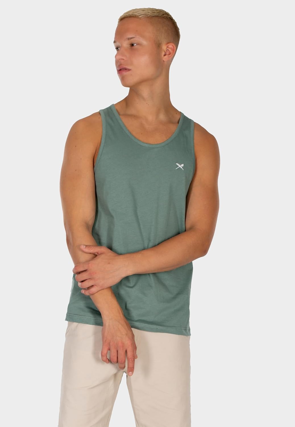IRIEDAILY Herren Tank Top MINI Flag Bio-Baumwolle Regular Fit S Jungle Green, S Jungle Green