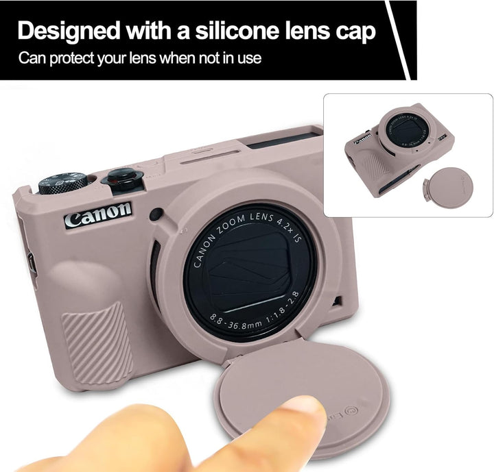 Easy Hood Schutzhülle für Canon Powershot G7 X Mark III Digitalkamera, weiche Silikon-Schutzhülle mi