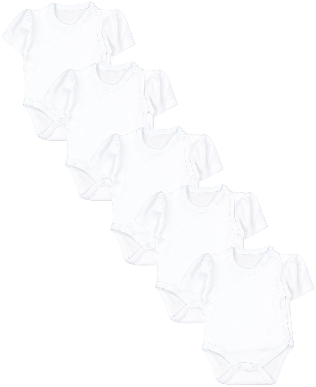 TupTam Baby Body Mädchen 5er Set – Kurzarm Wickelbody aus Baumwolle mit Print, Atmungsaktiv und Haut