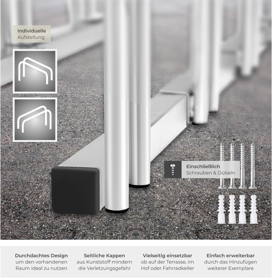 tectake® Fahrradständer für Fahrrad und e-Bike, Bike Stand für Fahrräder, Fahrrad Ständer, Fahrradha