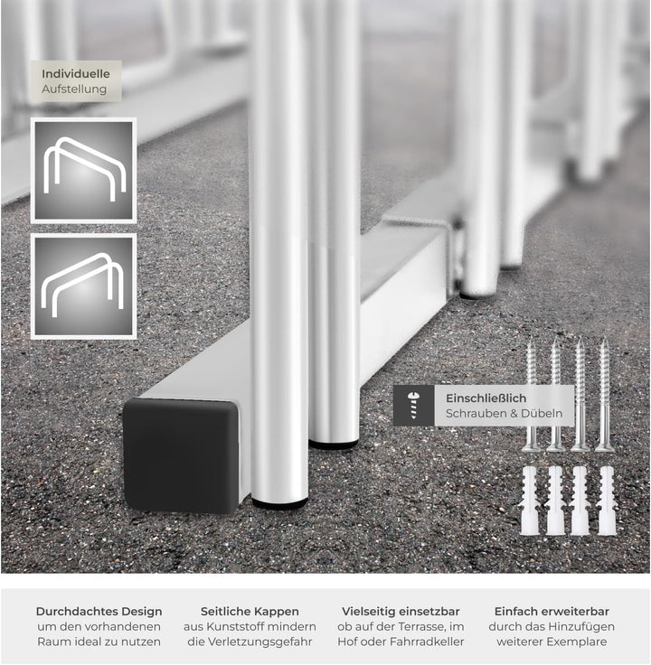 tectake® Fahrradständer für Fahrrad und e-Bike, Bike Stand für Fahrräder, Fahrrad Ständer, Fahrradha