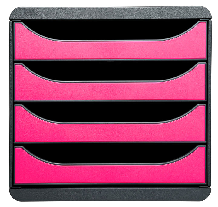 Exacompta 310784D Premium Ablagebox mit 4 Schubladen für DIN A4+ Dokumente. Belastbare Schubladenbox