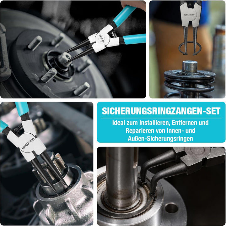 DURATECH 4 STK. Sicherungsringzange-Set mit Tasche