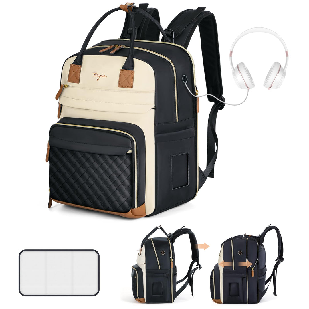 Wickeltaschen-Rucksack – extra grosse Wickeltasche für 2 Kinder, Doppelbett, Reise-Babytaschen für M