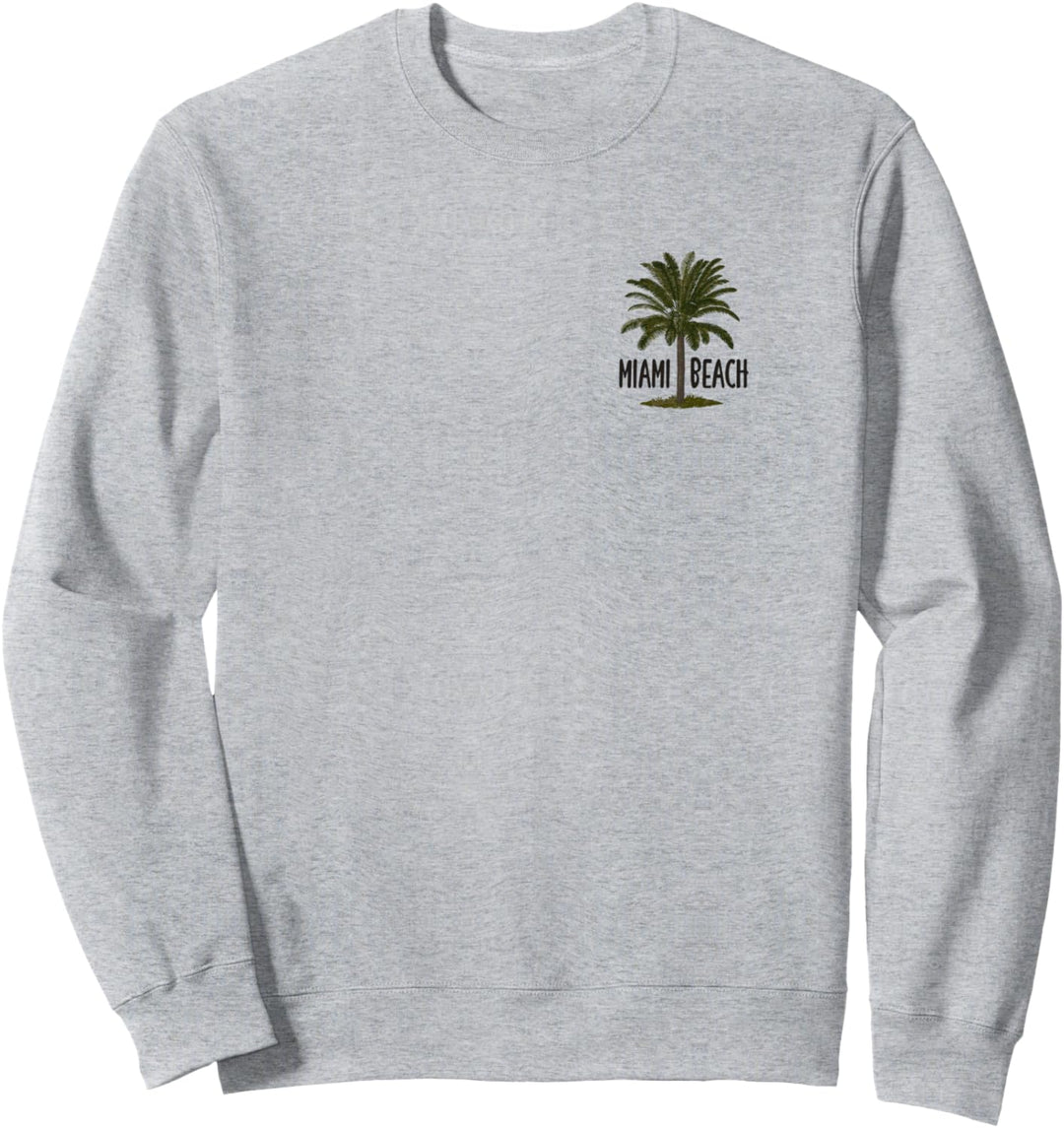 I Love Miami Beach Souvenir - Florida Vintage Palme Sweatshirt