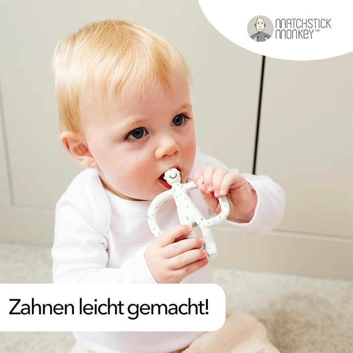 Matchstick Monkey, Original Teether &amp; Gel Applicator, Antimicrobial Silicone Teething Toys for Baby,