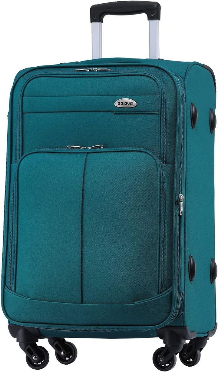 BEIBYE 4 Rollen Reisekoffer .Stoffkoffer Handgepäck Kindergepäck Gepäck Koffer Trolley Set-XL-L-M (T