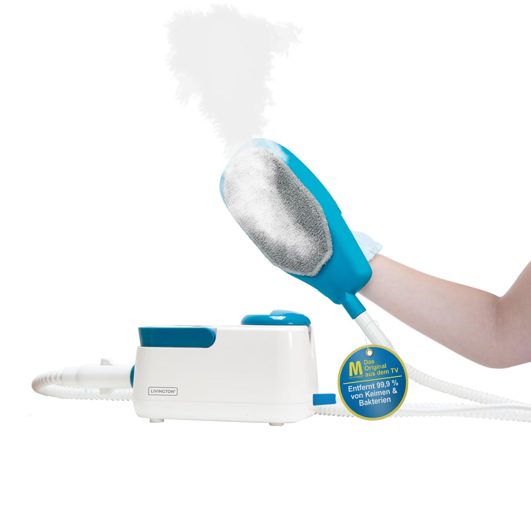 LIVINGTON SteamTouch - Ergonomischer Handdampfreiniger - Dampfreiniger - Entfernt Schmutz mit der Kr