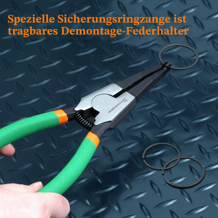 SPEEDWOX Spezielle Winkelspitze Sicherungsringzange 8 Zoll Halteringe Zange zum Entfernen Installati