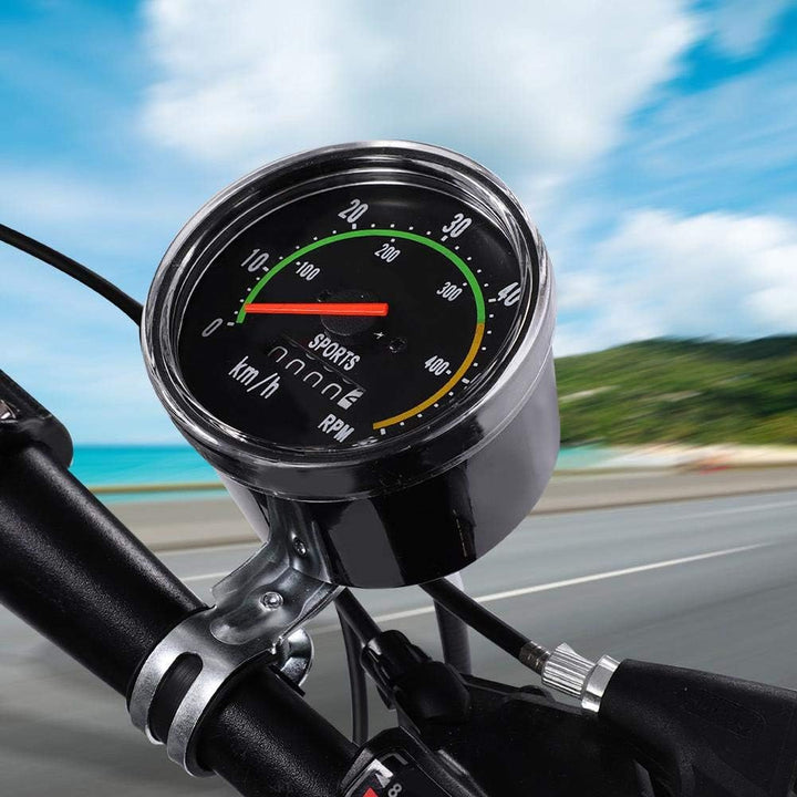 - Retro Look Analog Manuel Tachometer Fahrradcomputer Tacho Geschwindigkeitsmesser Kilometerzähler F