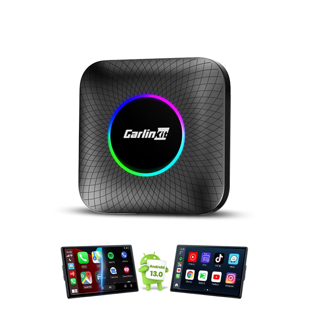 CarlinKit Wireless Carplay/Android Auto AIBox LED Version, geeignet für Fahrzeuge mit kabelgebundene